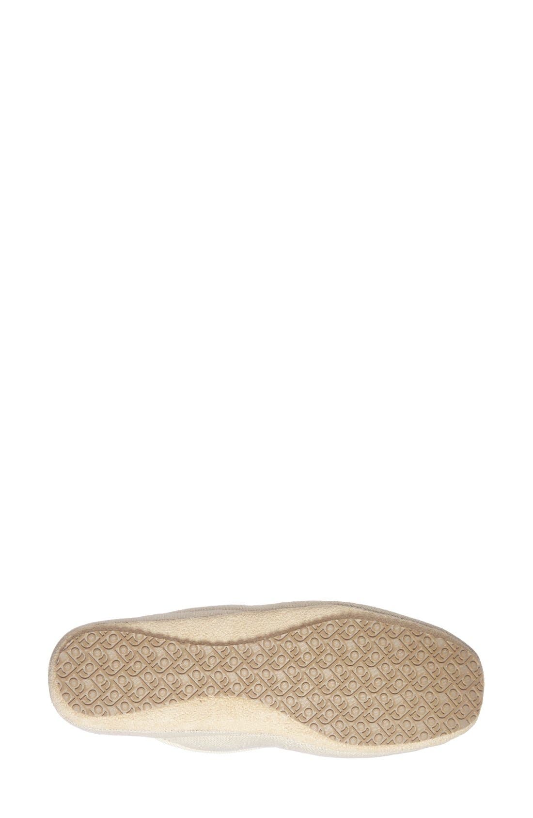 'Queen Bee' Embroidered Slipper, Alternate, color, NATURAL