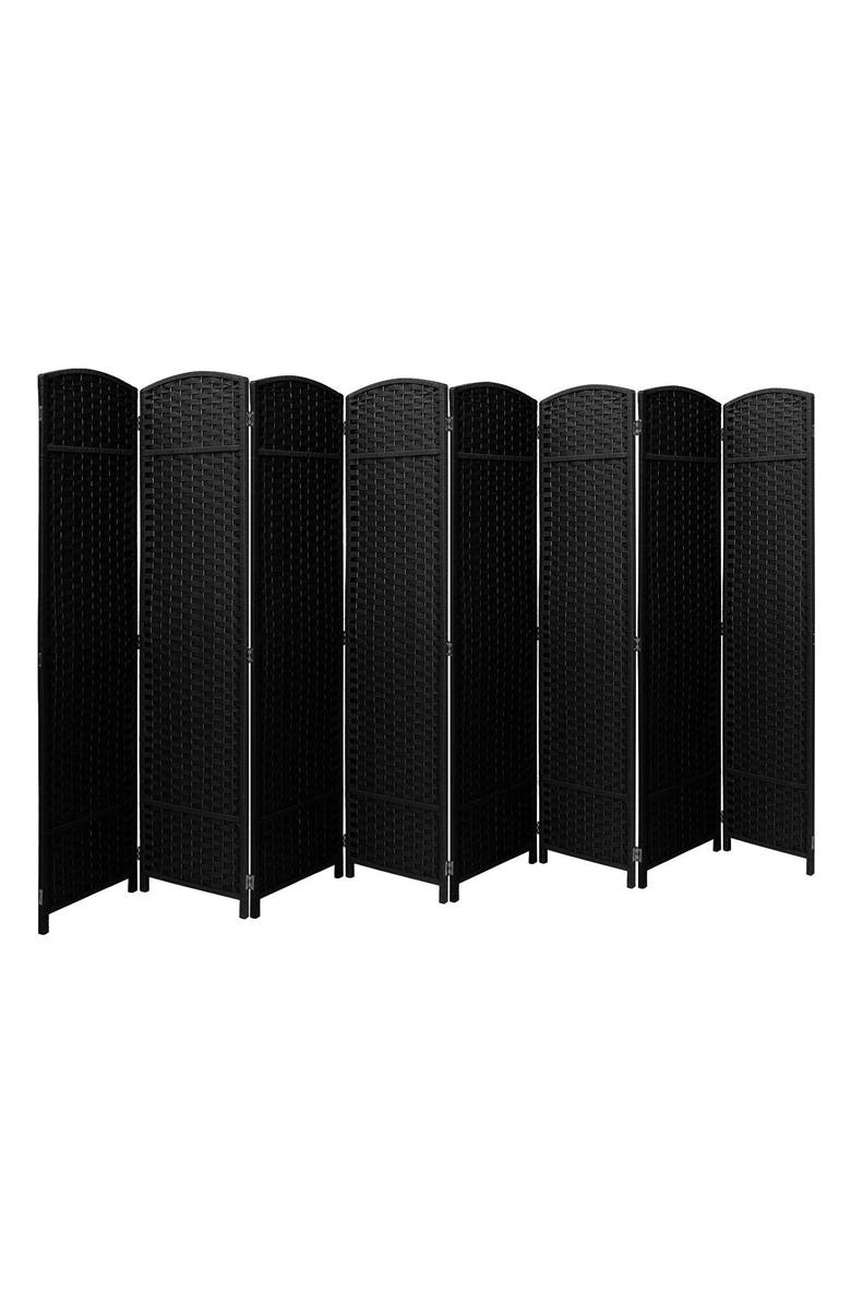 SORBUS 8-Panel Room Divider, Main, color, Black