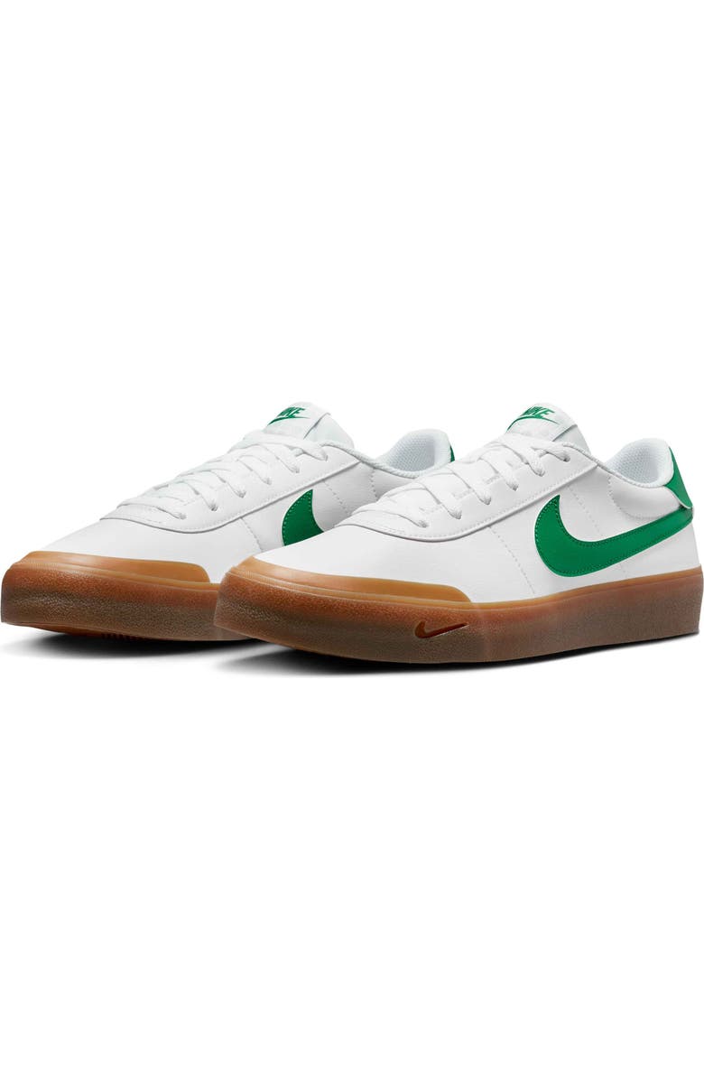 Nike Court Shot Low Top Sneaker, Main, color, 109 White/Gum Medium Brown/Malachite