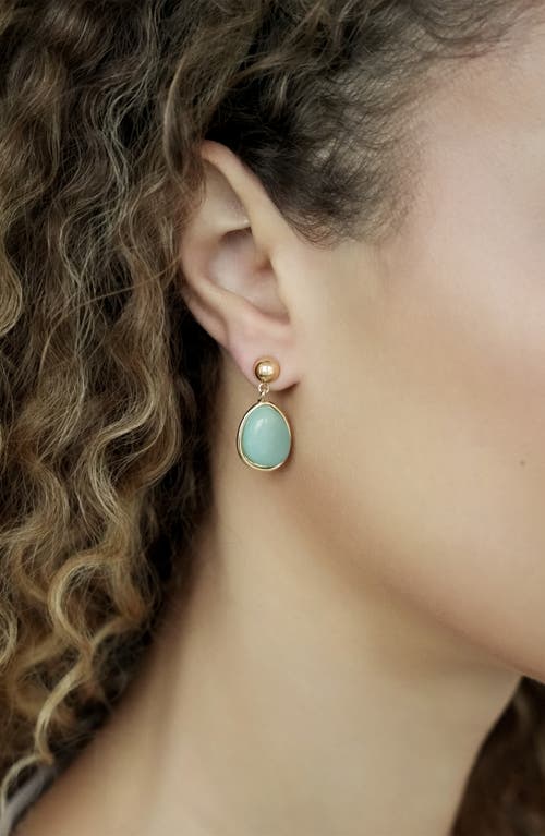 Ettika Amazonite Orb Drop Earrings In Amazonite And Gold