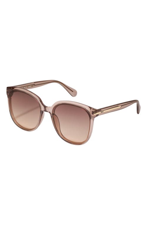 Quay Rent Free 55mm Round Sunglasses In Doe/brown Fawn