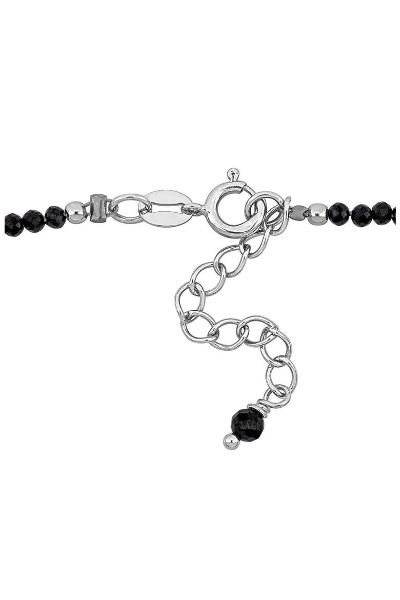 Cultured Pearl & Black Spinel Bead Bracelet, Alternate, color, BLACK