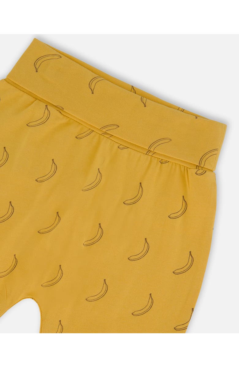 Deux par Deux Baby Boy's Printed Organic Cotton Top And Pant Set Yellow Bananas, Alternate, color, 