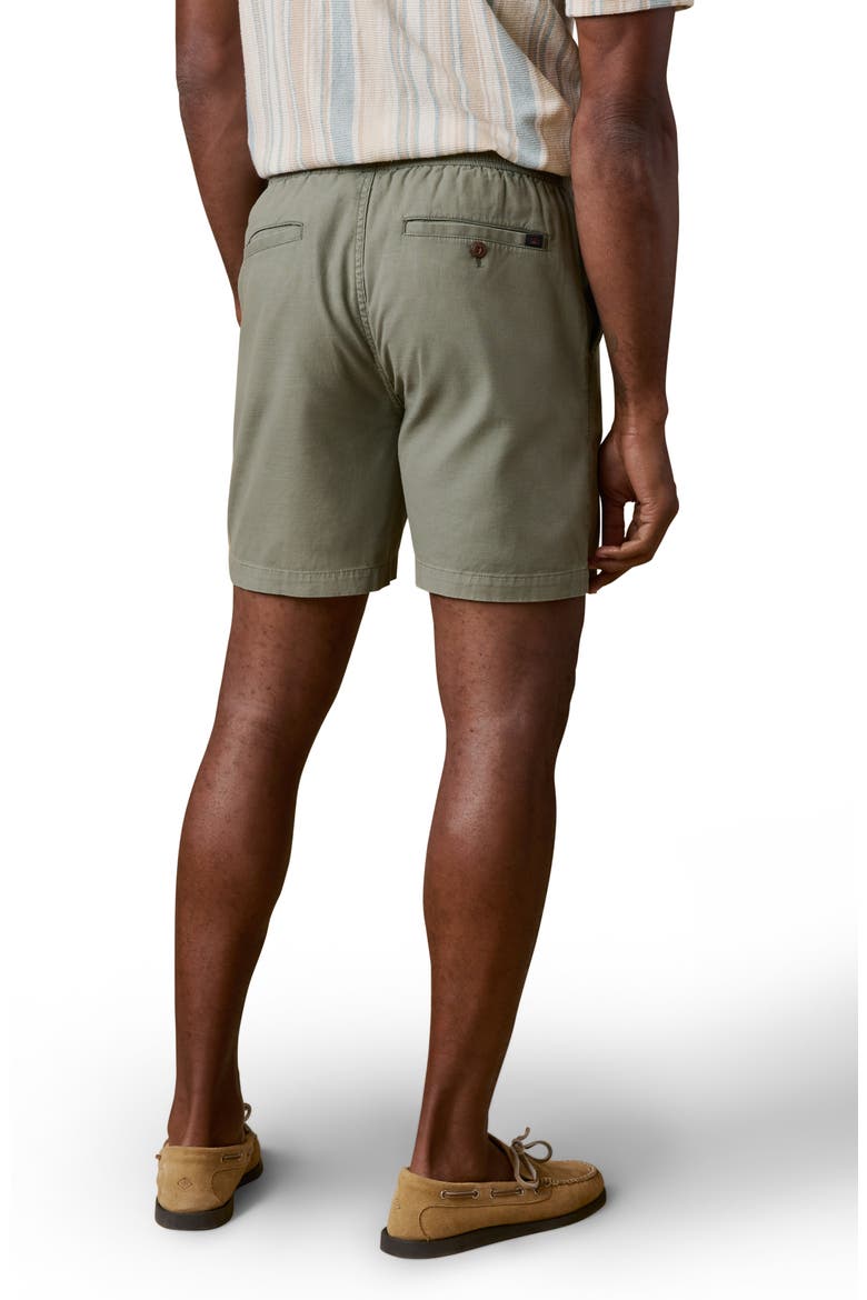 Essential Stretch Cotton Drawstring Shorts, Alternate, color, DESERT OLIVE