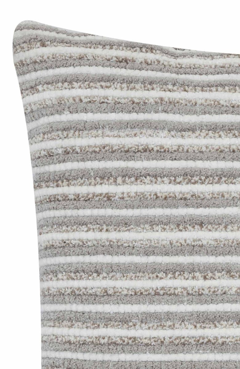 Tahari Bouclé Stripe Accent Pillow, Alternate, color, Grey