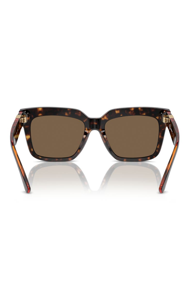 54mm Square Sunglasses, Alternate, color, DARK HAVANA