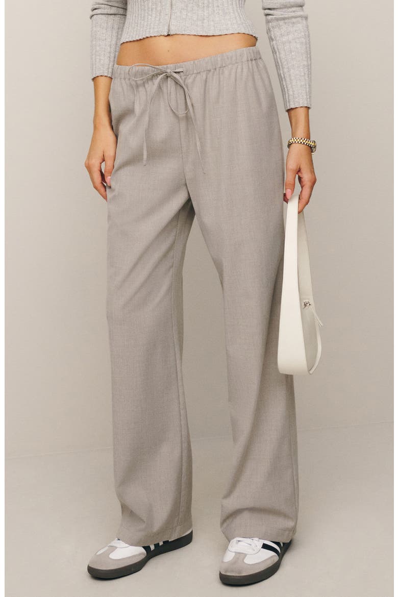 Olina Tie Waist Wide Leg Pants, Main, color, NATURAL