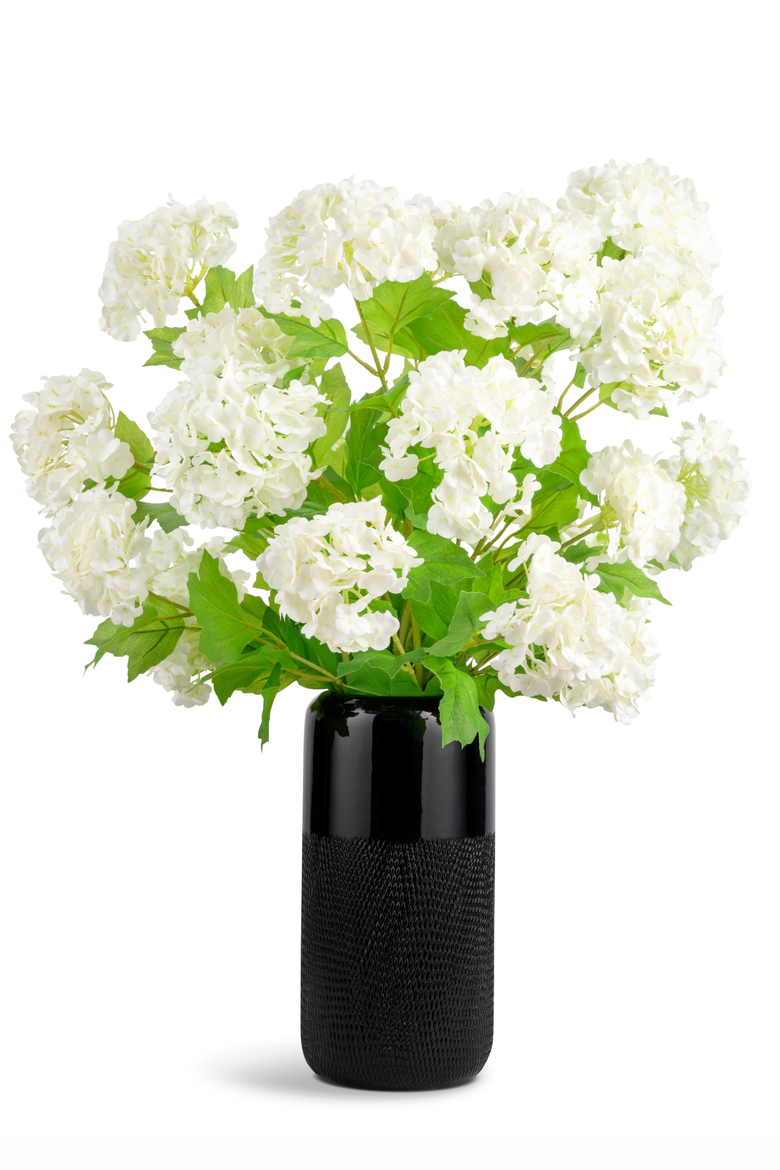 Sylvie RealTouch Snowball Hydrangea Arrangement, Main, color, Snow