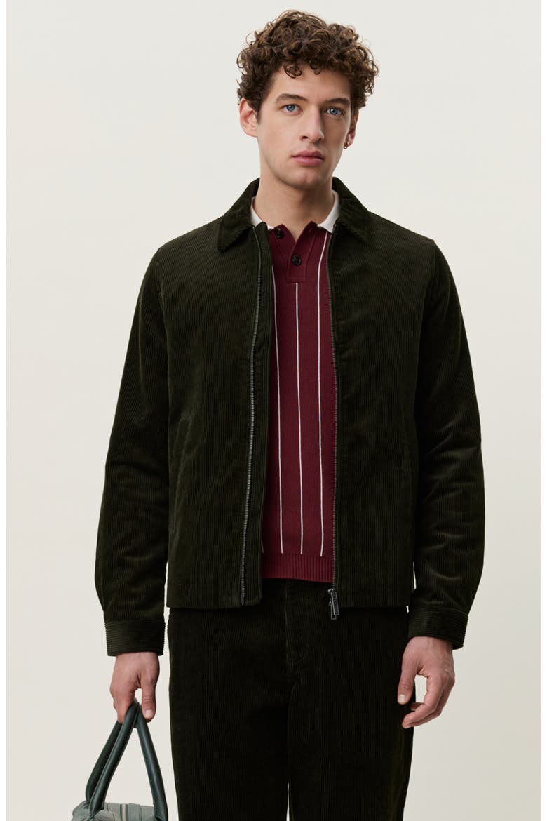 Corduroy Coach Jacket, Alternate, color, ROSIN GREEN
