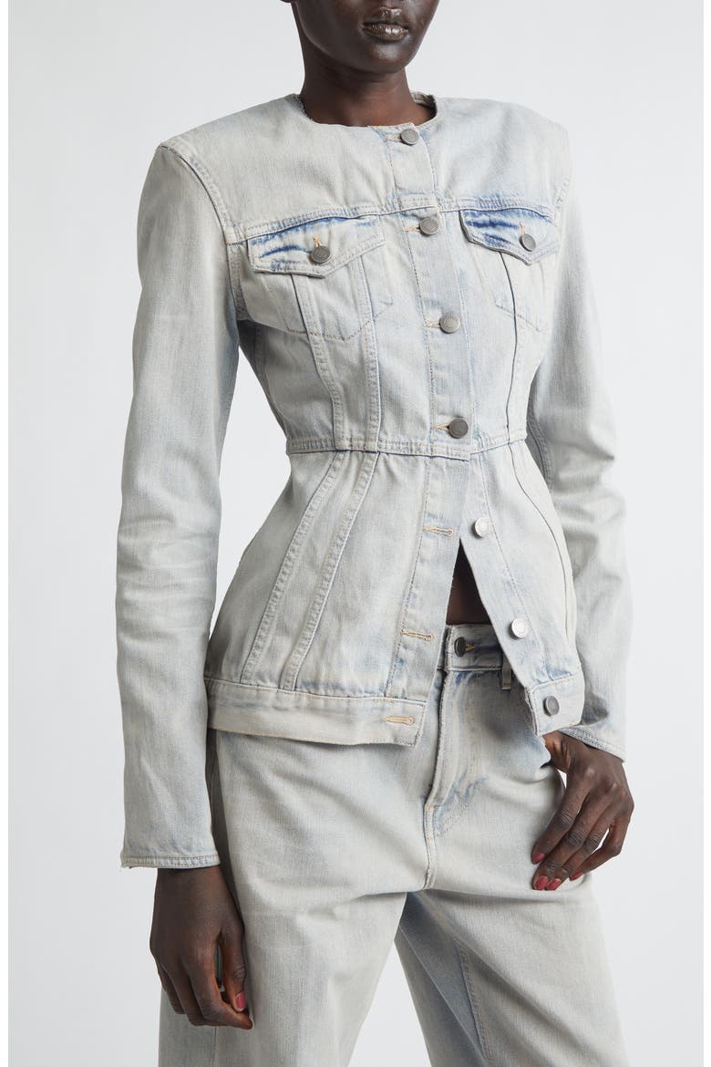 Temple Denim Jacket, Alternate, color, LIGHT SPACE