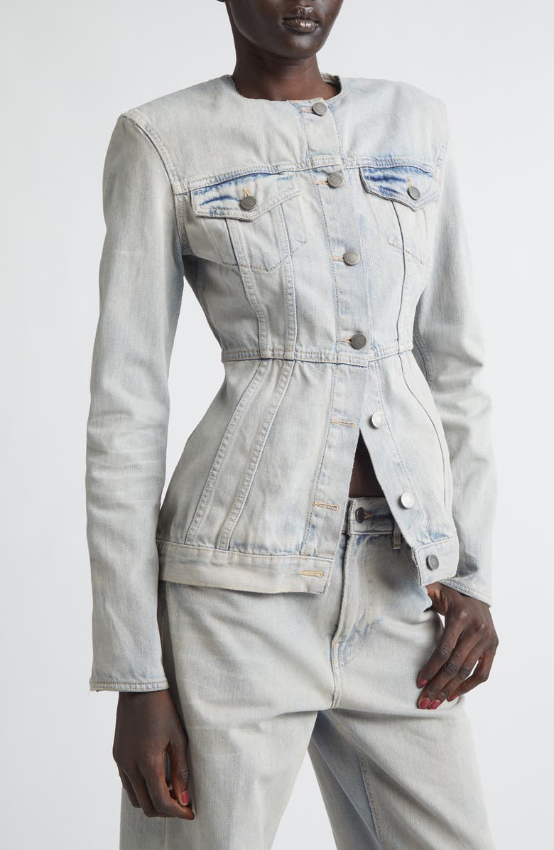 Haikure Temple Denim Jacket, Alternate, color, Light Space