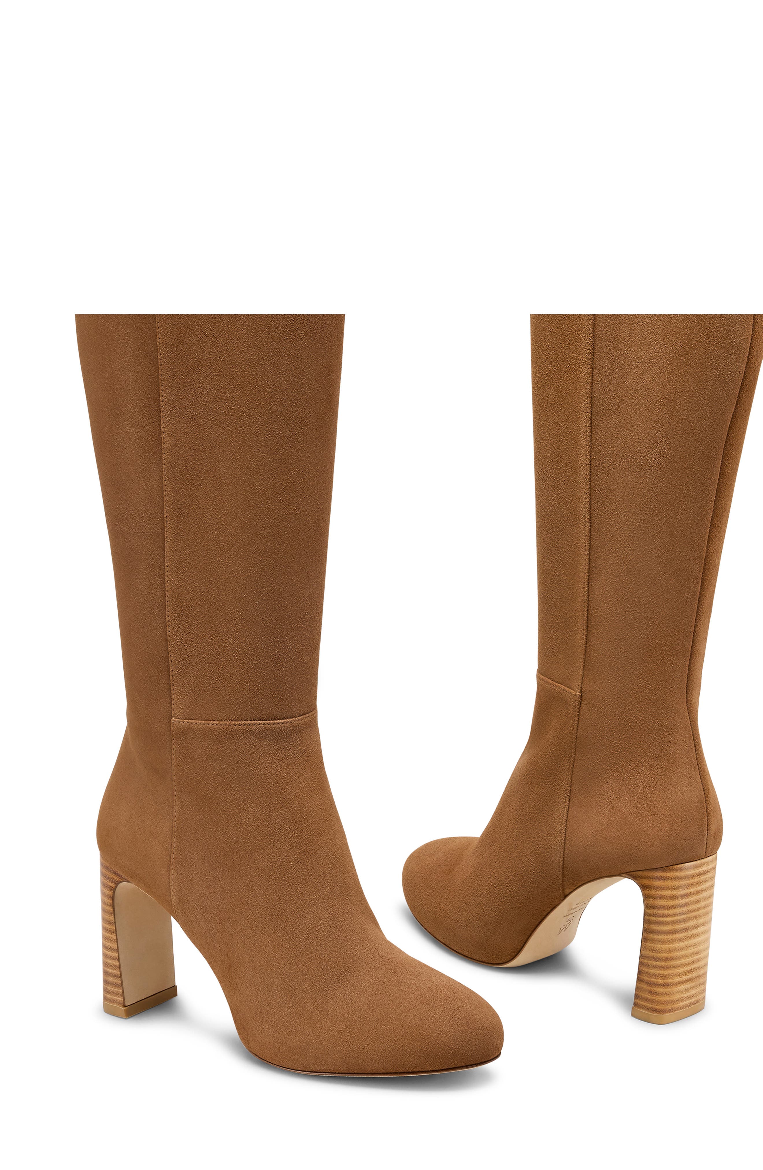 Stuart Weitzman Babette Platform Zip Boot, Alternate, color, Toasted Almond/ New Camel