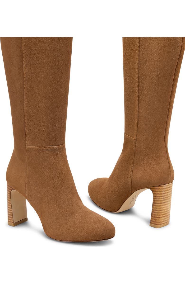 Stuart Weitzman Babette Platform Zip Boot, Alternate, color, Toasted Almond/ New Camel