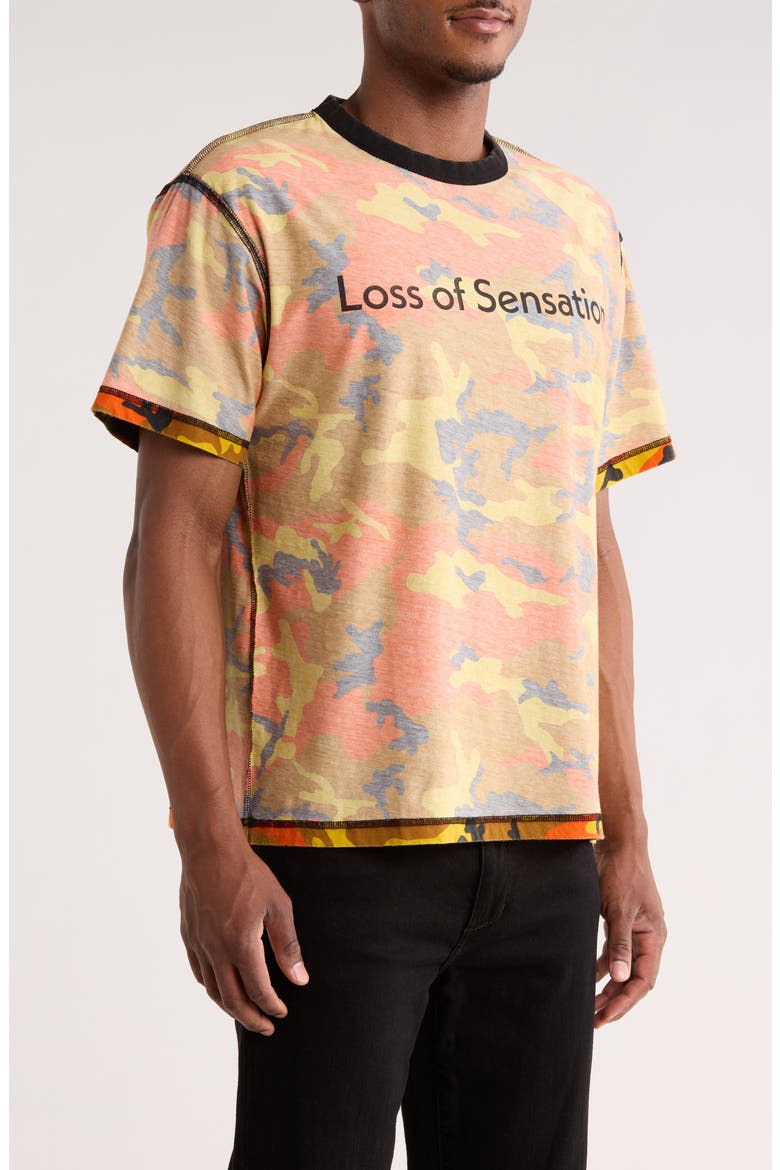 Sensation Camo T-Shirt, Alternate, color, ORANGE