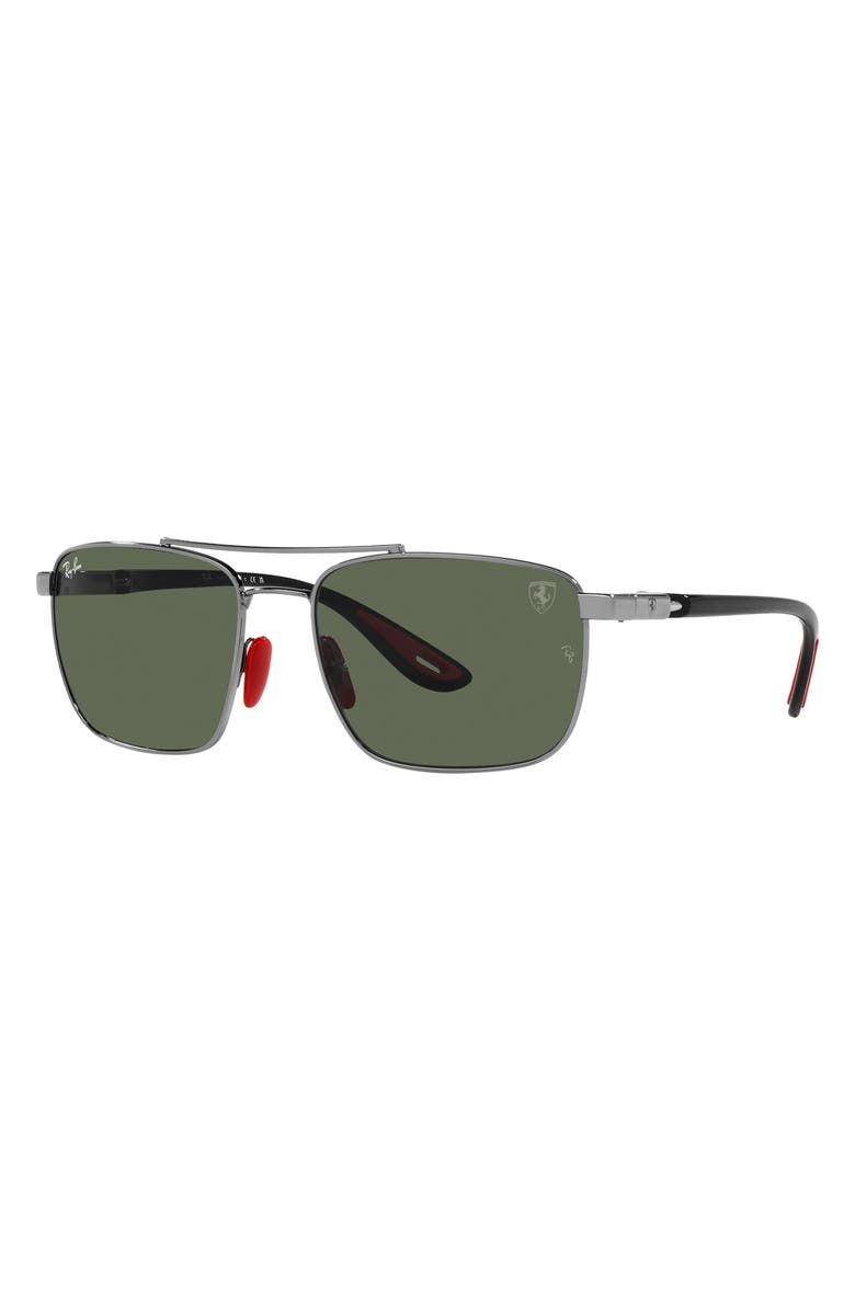 Ray-Ban 58mm Square Sunglasses, Alternate, color, Gunmetal