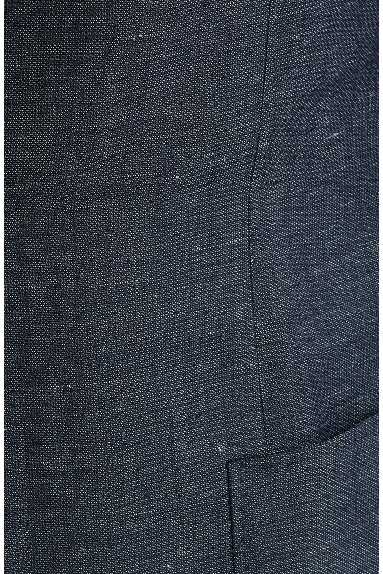 Kei Trim Fit Dark Blue Slub Wool & Linen Sport Coat, Alternate, color, DARK BLUE