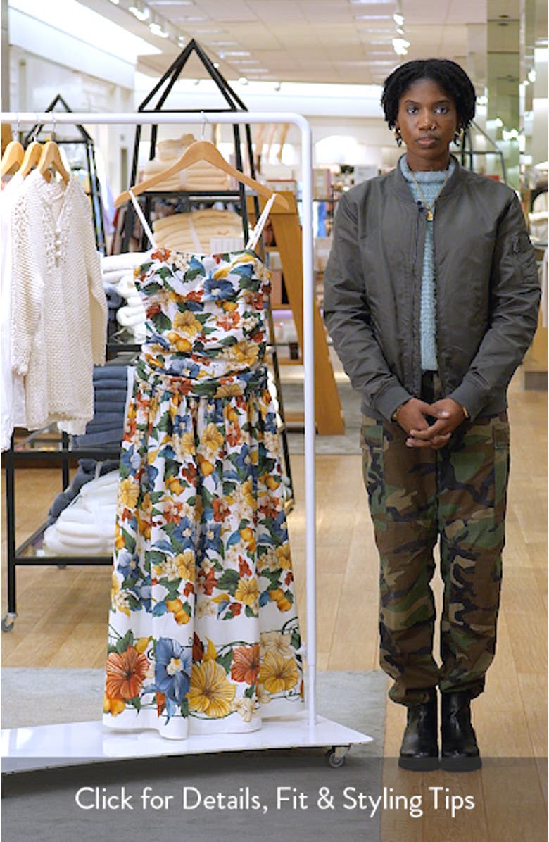 Tropi Ruched Maxi Sundress, sales video thumbnail