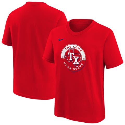 Youth Nike  Red Texas Rangers Hometown Collection T-Shirt