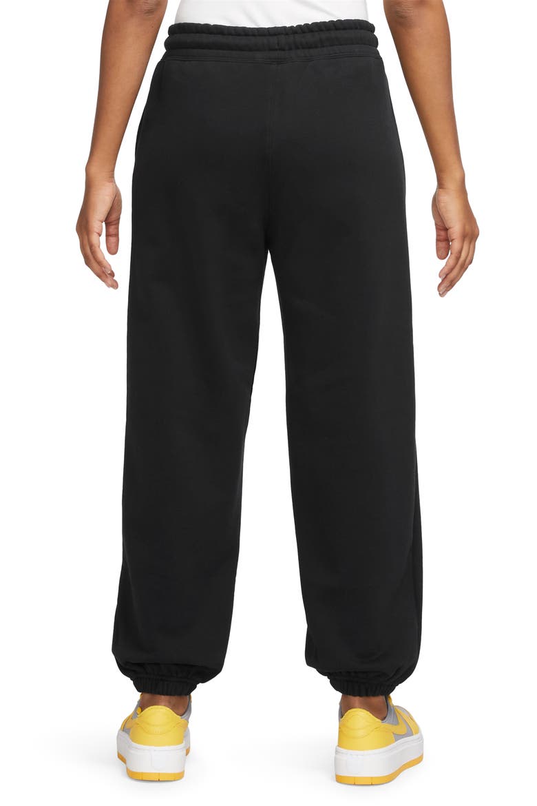 Flight Essentials Washed Fleece Sweatpants, Alternate, color, BLACK