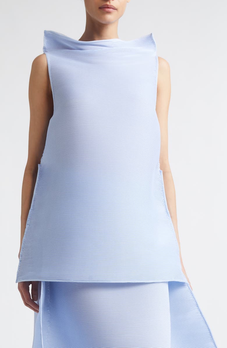 MELITTA BAUMEISTER Sleeveless Ripple Plissé Top, Main, color, Soft Blue