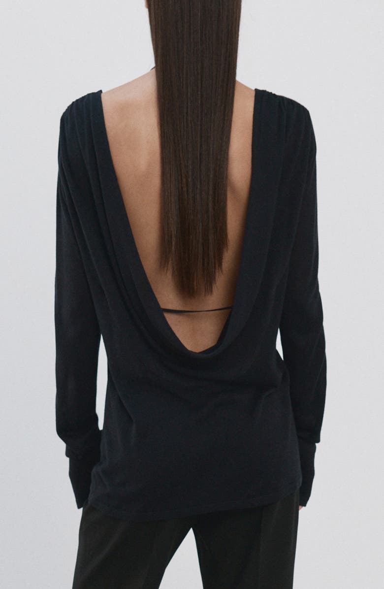 MANGO Open Back Sweater, Alternate, color, 