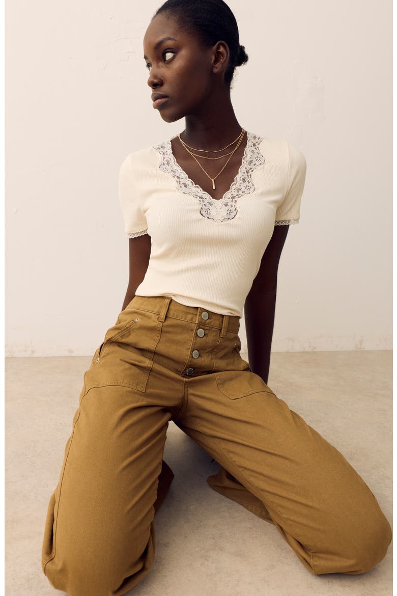 High Waist Tapered Trousers, Alternate, color, SANDSTONE BROWN