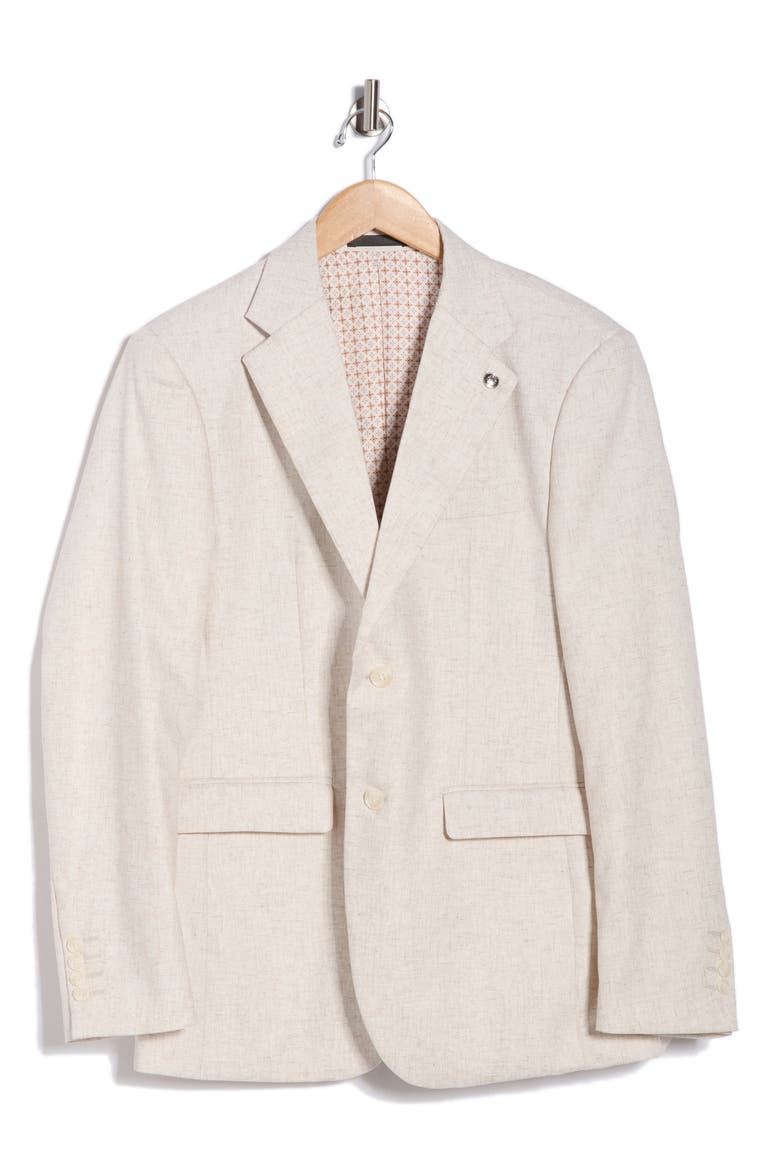 Slim Fit Textured Blazer, Alternate, color, SAND