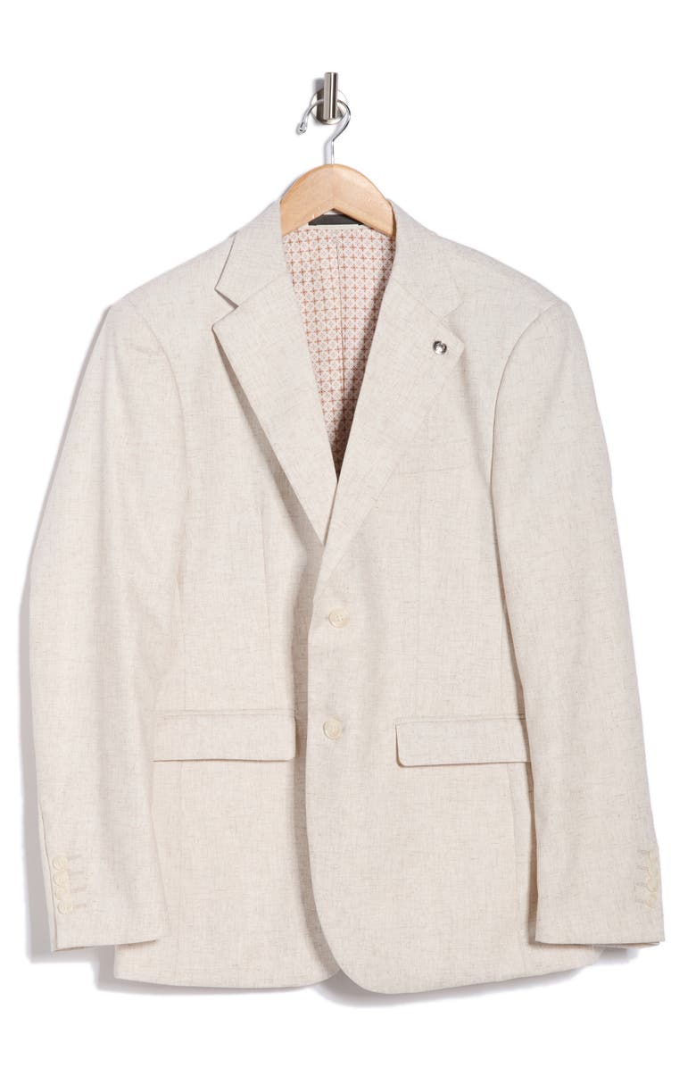 T.R. PREMIUM Slim Fit Textured Blazer, Alternate, color, Sand