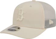 New Era Men's New Era Light Beige Boston Red Sox Color Pack COOLERA 9SEVENTY Trucker Adjustable Hat