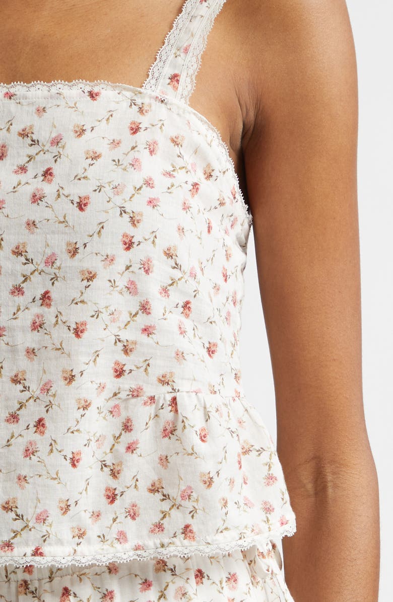 POSSE Charlotte Ditsy Floral Cotton Tank, Alternate, color, Watercolour Floral