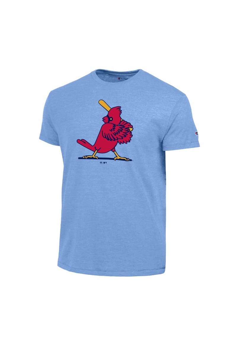 Men's Champion  Light Blue St. Louis Cardinals Cooperstown Logo Tri-Blend T-Shirt, Alternate, color, Light Blue