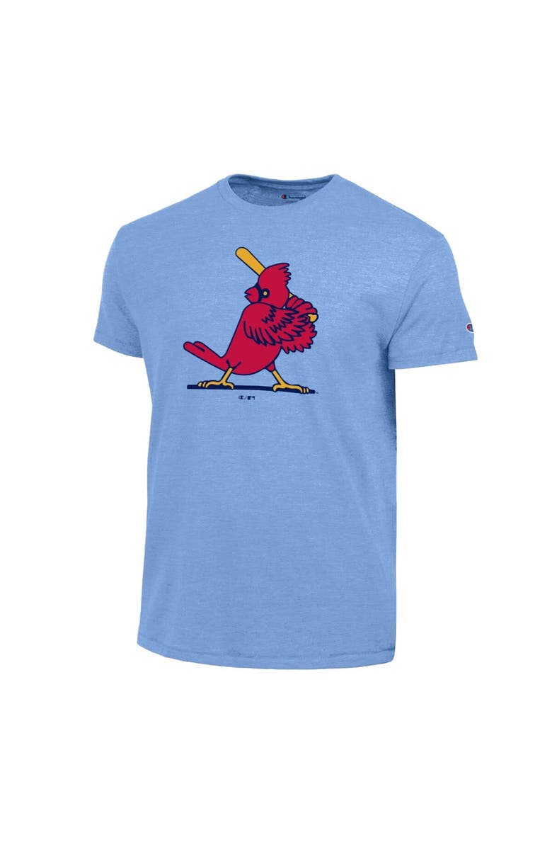 Champion Men's Champion Light Blue St. Louis Cardinals Cooperstown Logo Tri-Blend T-Shirt, Alternate, color, Light Blue