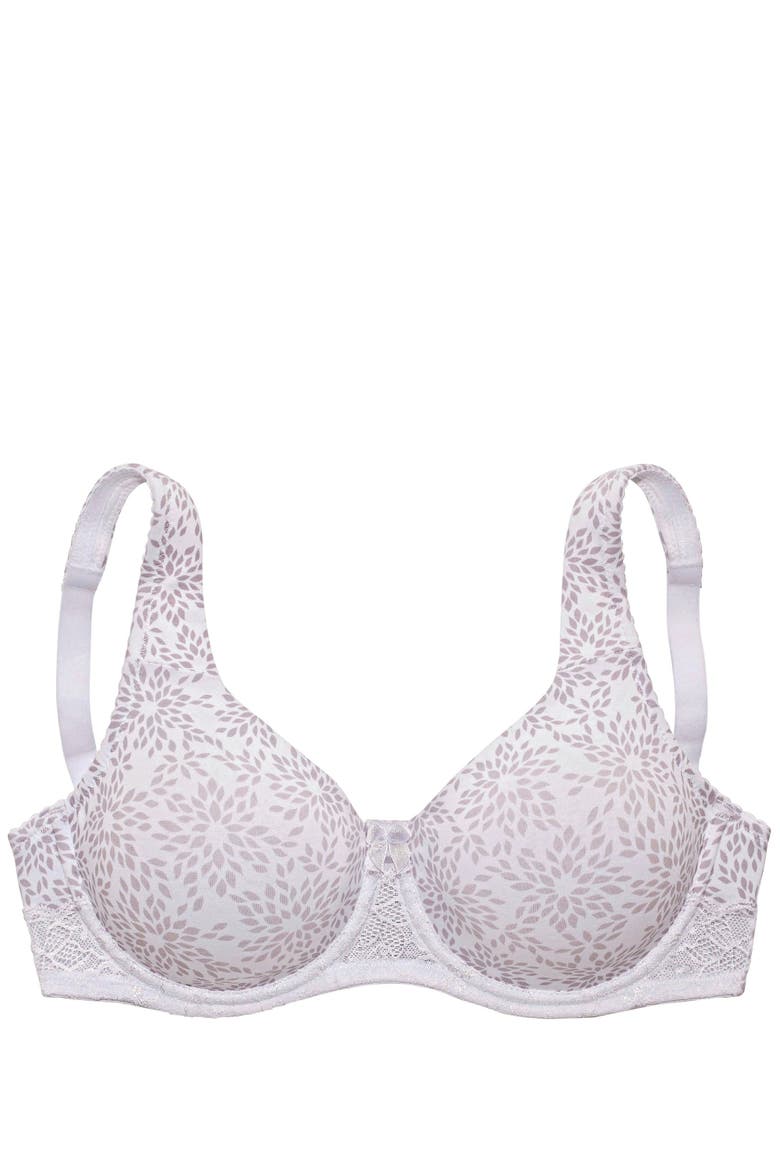 Underwire T-Shirt Bra, Alternate, color, White & Taupe
