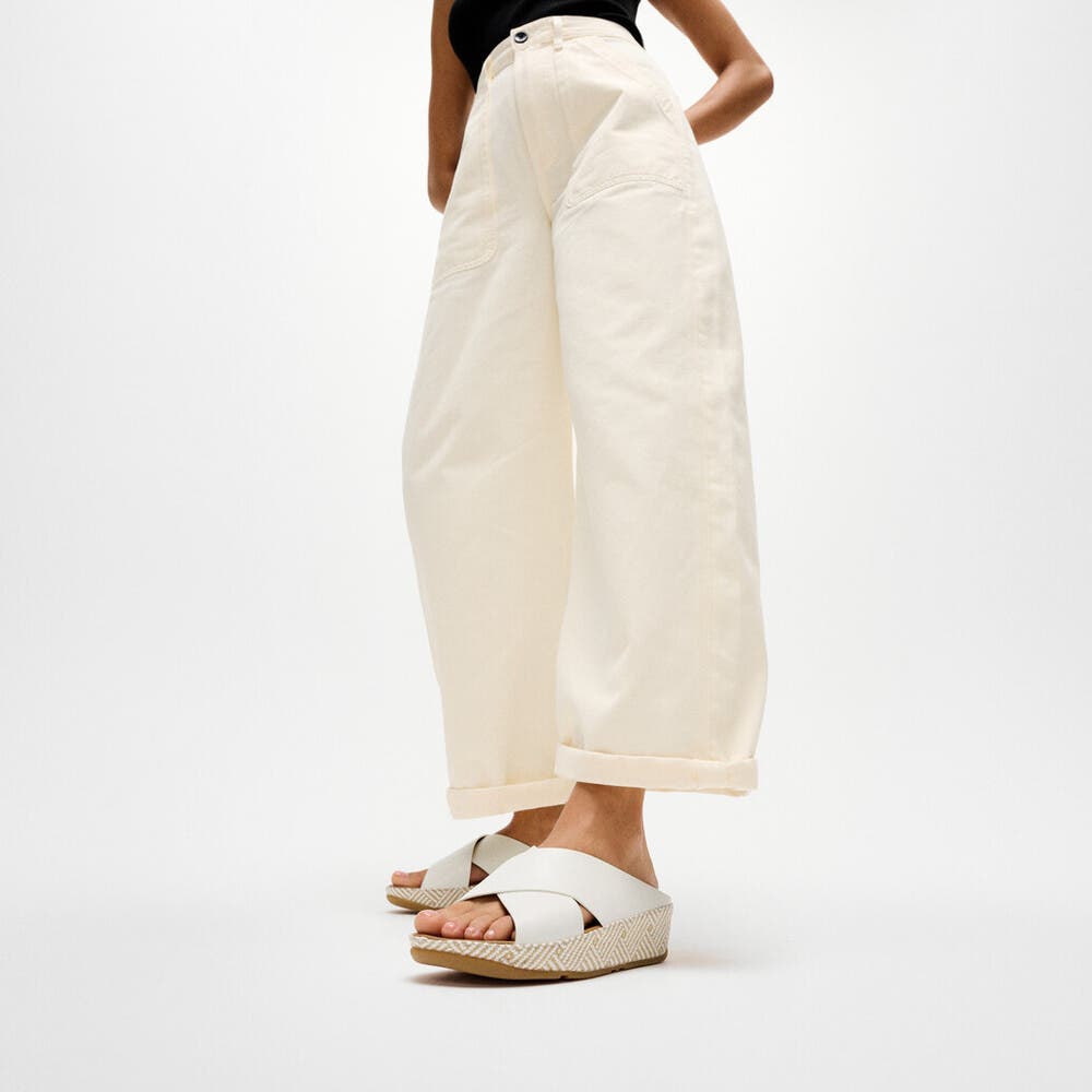 FitFlop Lulu Lux Graphic-Weave Sandal, Alternate, color, Urban White