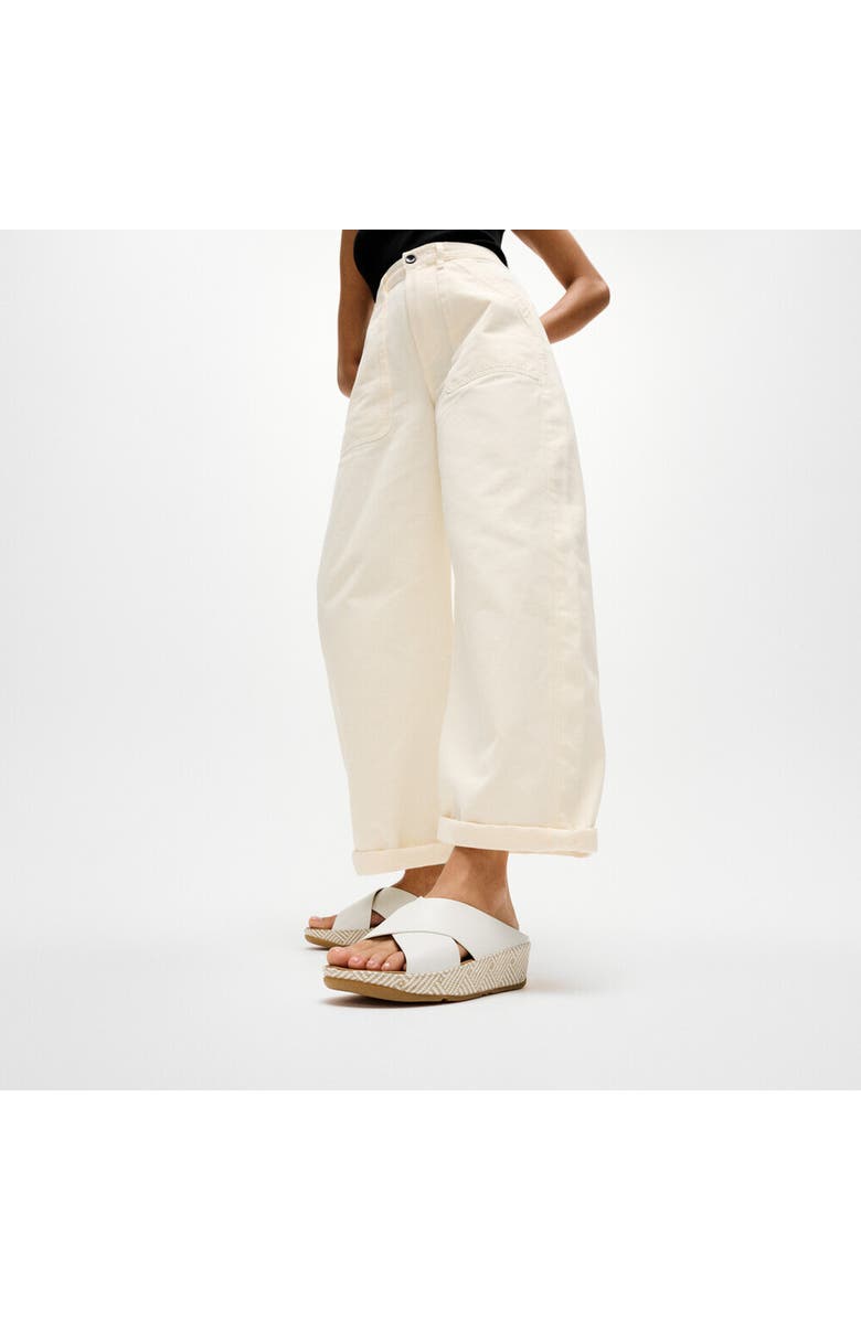 FitFlop Lulu Lux Graphic-Weave Sandal, Alternate, color, Urban White