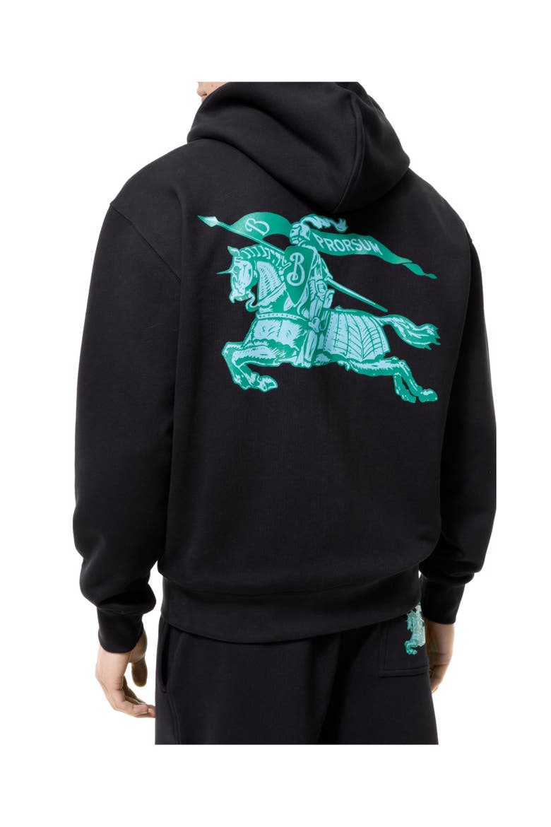 Heritage Logo Cotton Zip Hoodie, Alternate, color, Black