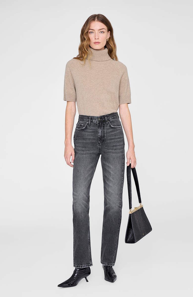 ANINE BING Jackson Turtleneck Sweater, Main, color, Stone Melange