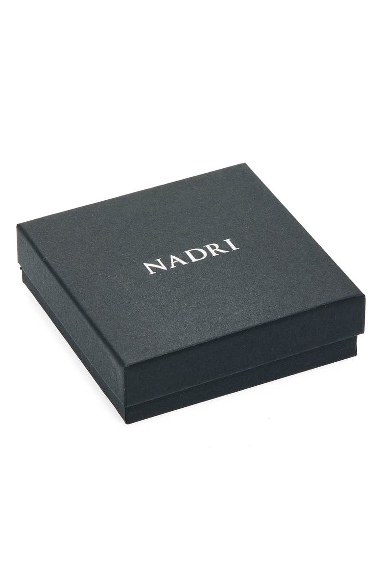 Nadri Channel Set CZ Hinged Bangle Bracelet, Main, color, Black/ Clear