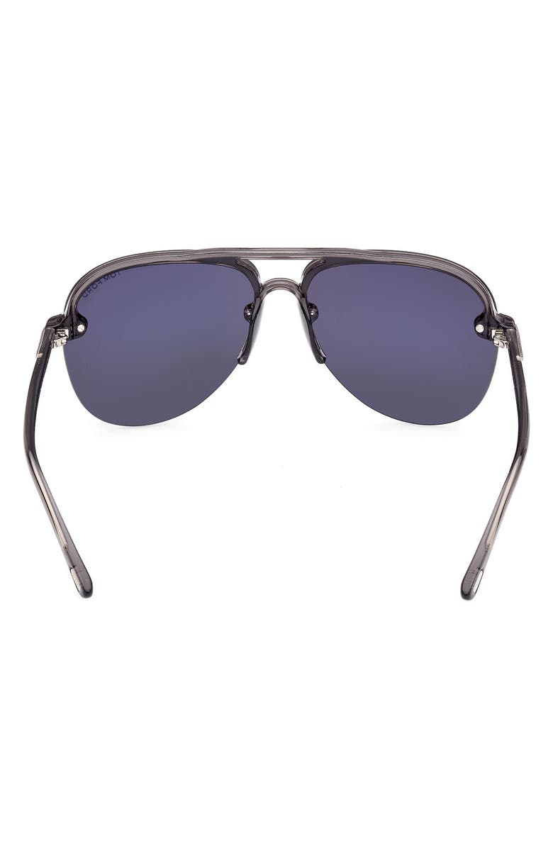 TOM FORD Terry 62mm Oversize Aviator Sunglasses, Alternate, color,