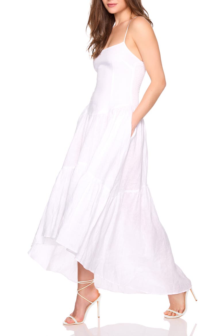 Drop Waist High-Low Maxi Dress, Alternate, color, SUGAR