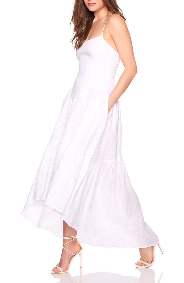 Susana Monaco Drop Waist High-Low Maxi Dress, Alternate, color, Sugar