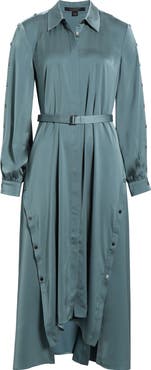 AllSaints Lexi Long Sleeve High-Low Shirtdress