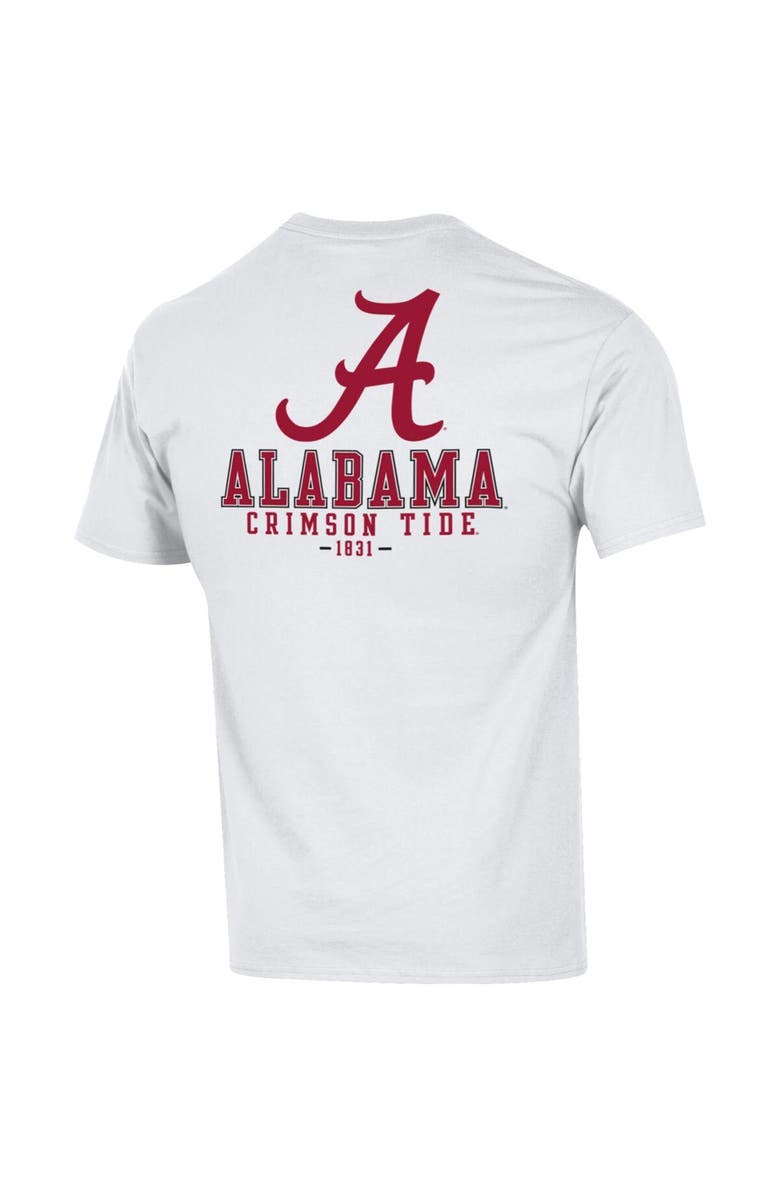Champion Men's Champion White Alabama Crimson Tide Team Stack 2-Hit T-Shirt, Alternate, color, 