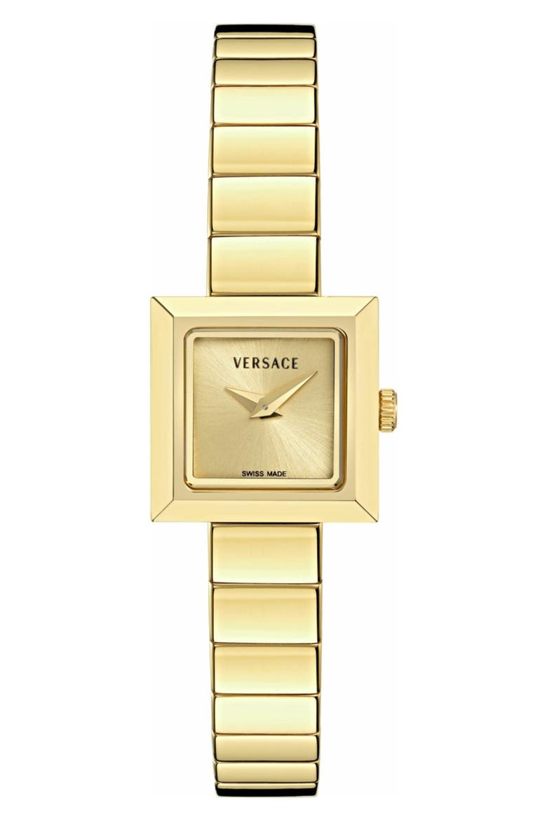 V-Square Petite Bracelet Watch, Main, color, GOLD/ GOLD