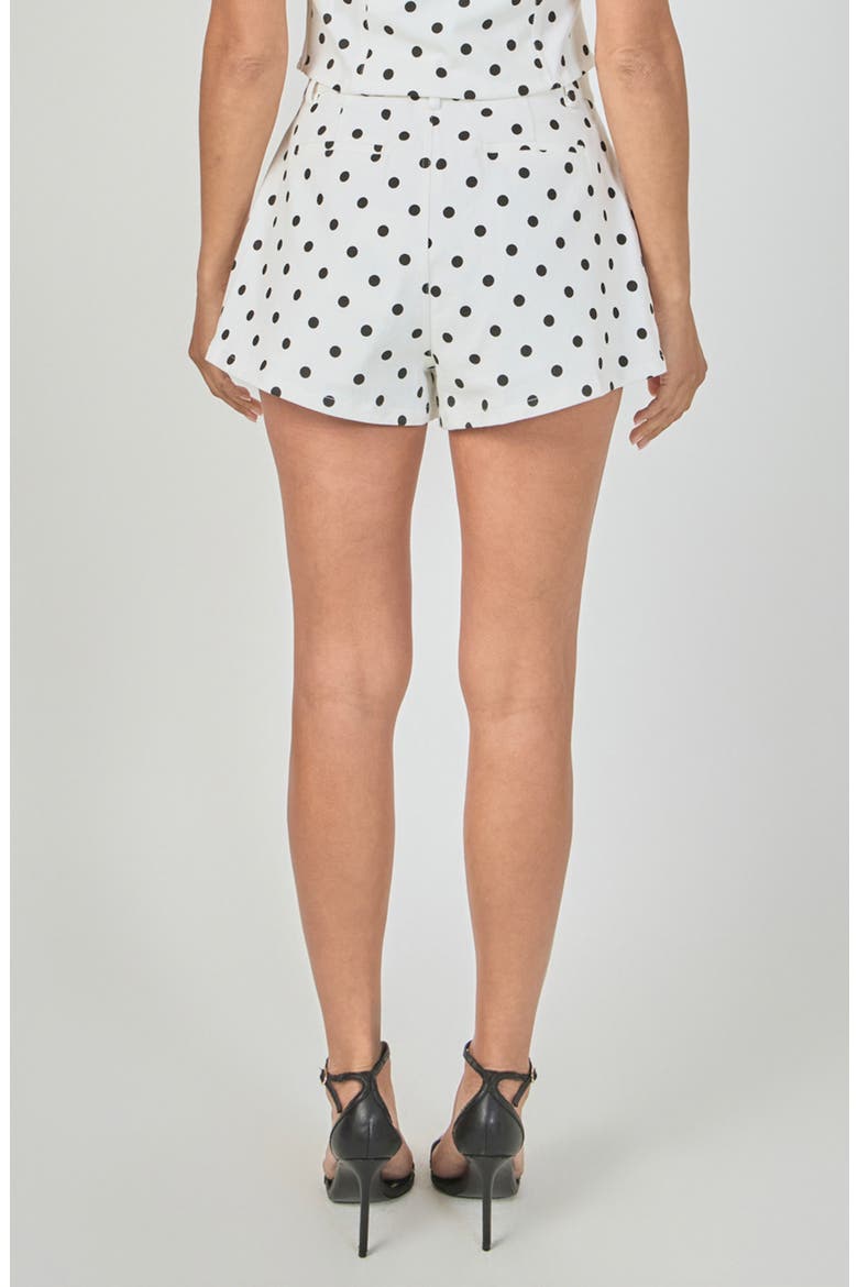 Polka Dot Shorts, Alternate, color, WHITE/ BLACK