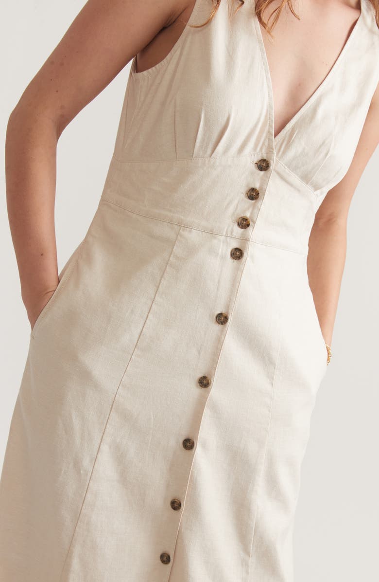 Marine Layer Camila Sleeveless Hemp Blend Maxi Dress, Alternate, color, 