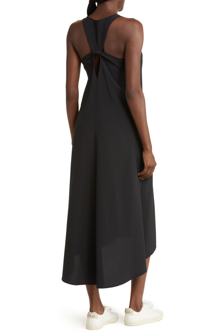 Getaway Relaxed High-Low Maxi Dress, Alternate, color, BLACK
