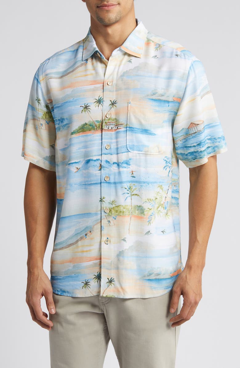 Tommy Bahama Veracruz Cay Isle Vista Short Sleeve Button-Up Shirt, Main, color,