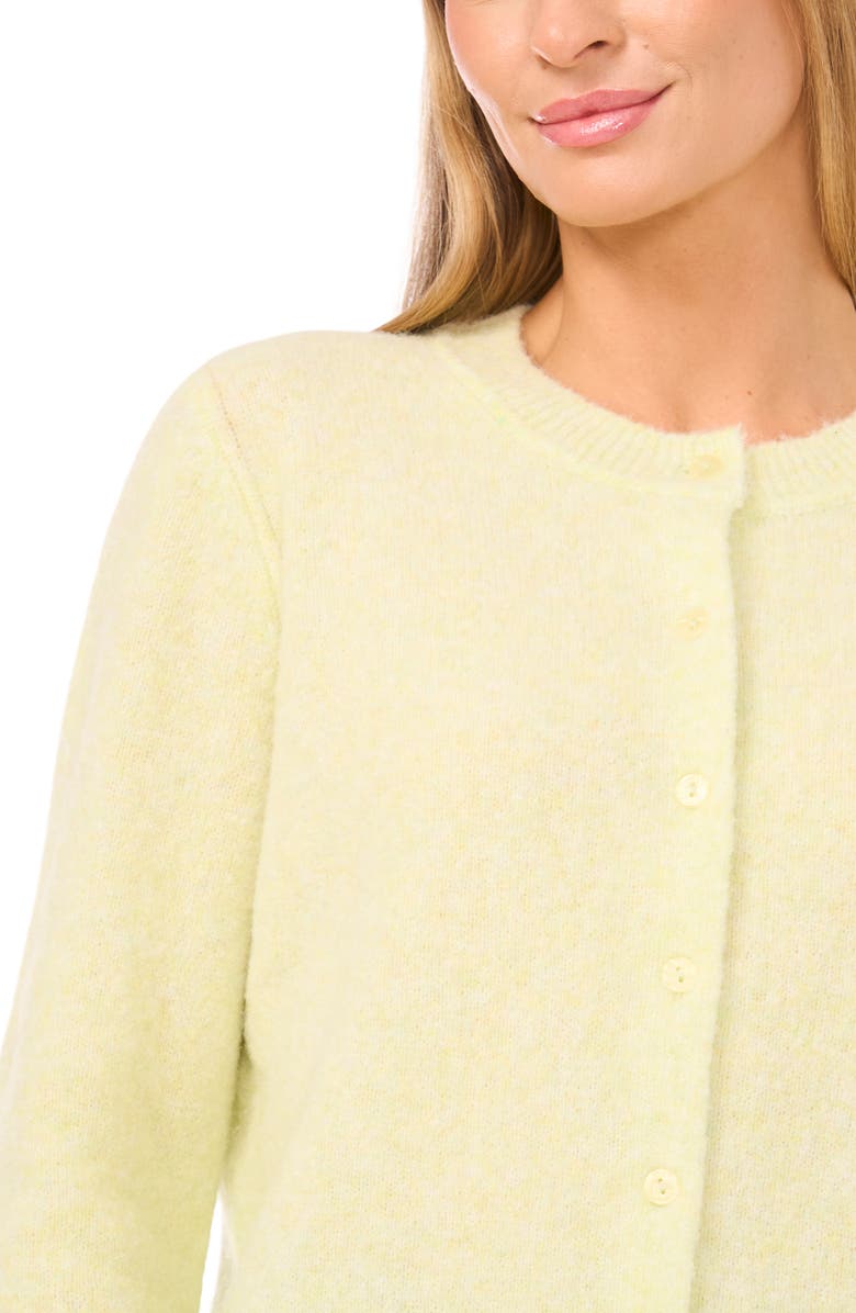 Halogen<sup>®</sup> Fuzzy Crewneck Cardigan, Alternate, color, White Jade