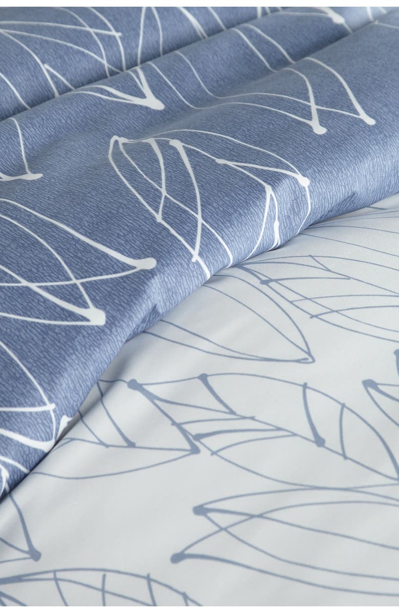 SOUTHSHORE FINE LINENS Premium Collection Ultra-Soft Modern Duvet Cover Sets - Modern Foliage, Alternate, color, Modern Foliage Blue